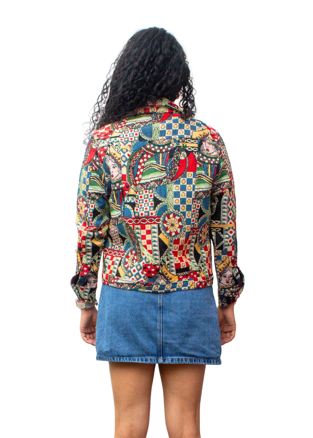 2238A-2: Queen of Hearts Royal Collage Pattern Jacket