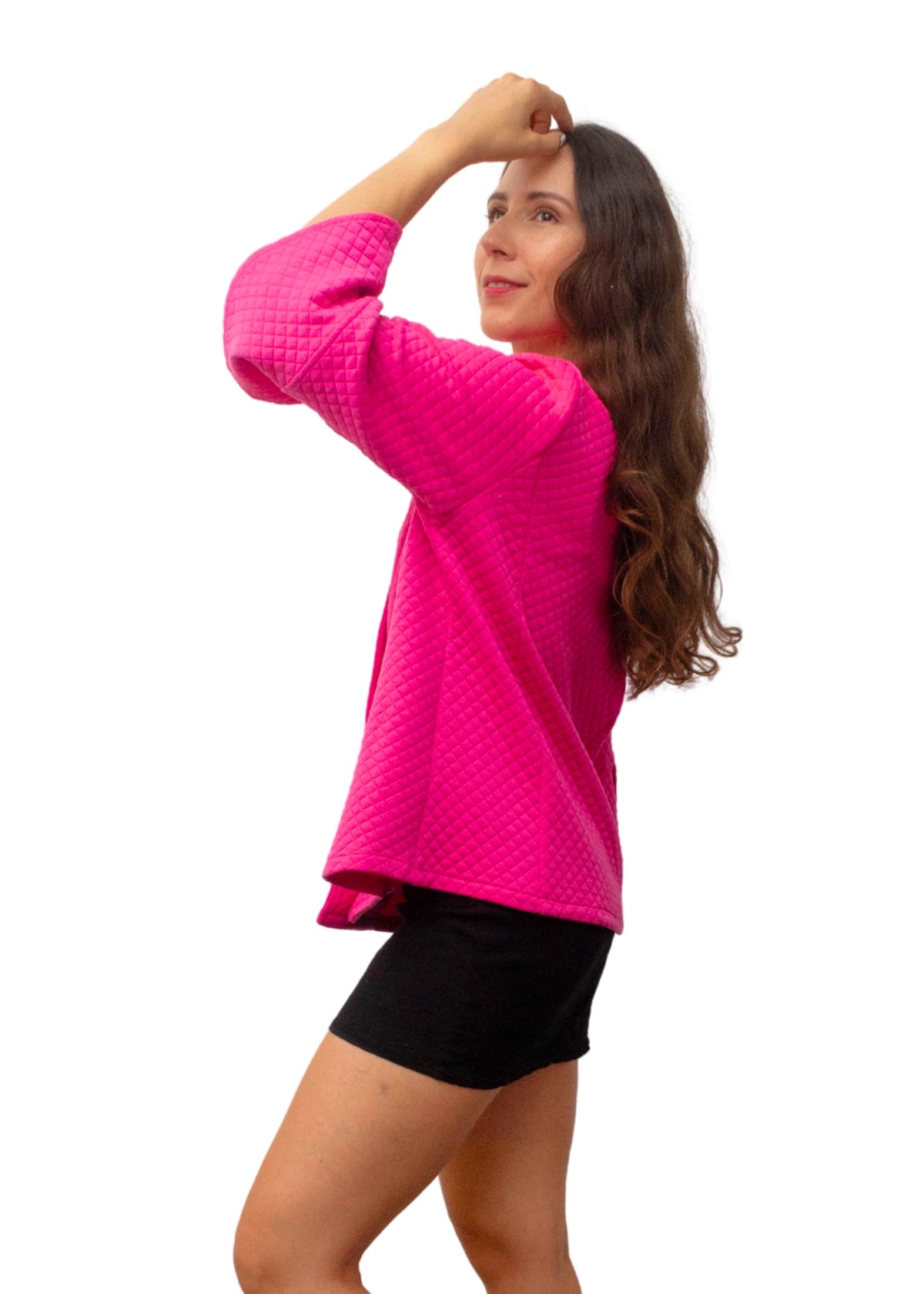 2250-9: Hot pink polyester cotton jacket.