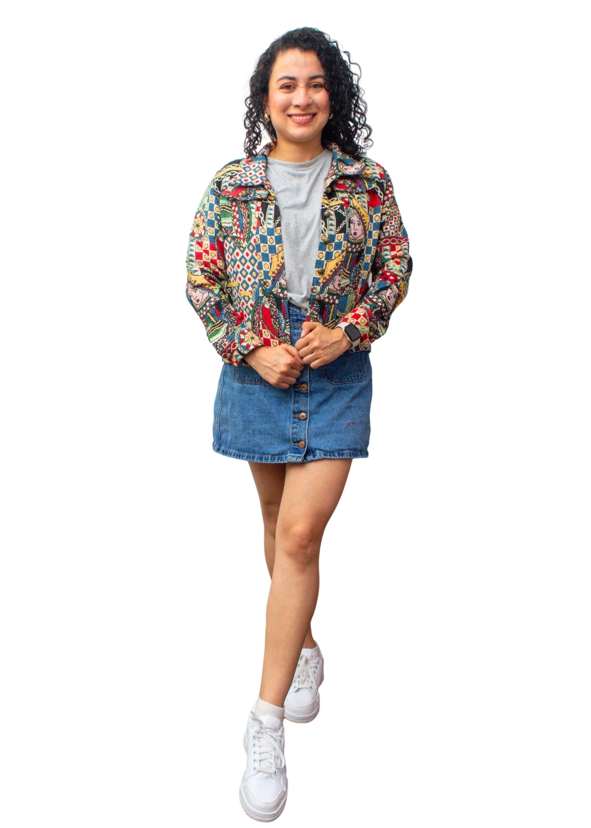 2238A-2: Queen of Hearts Royal Collage Pattern Jacket