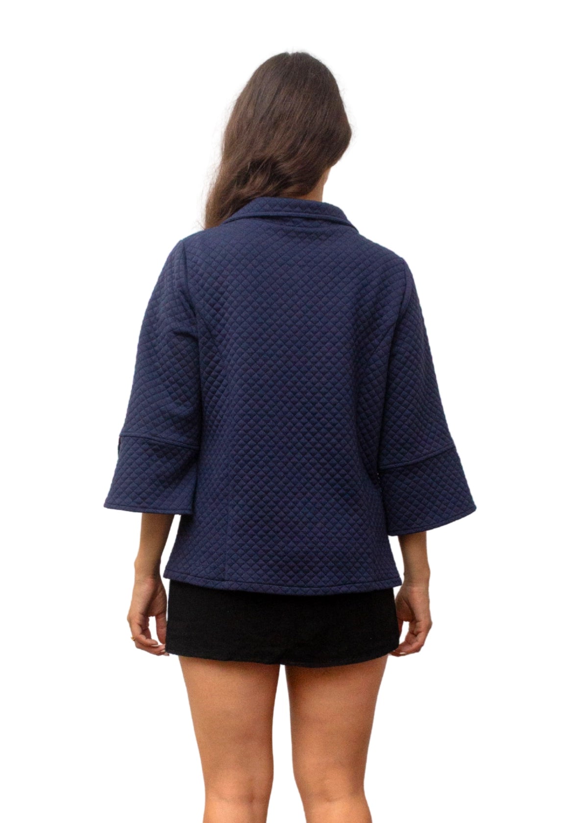 2250-10: Soft navy polyester cotton jacket.