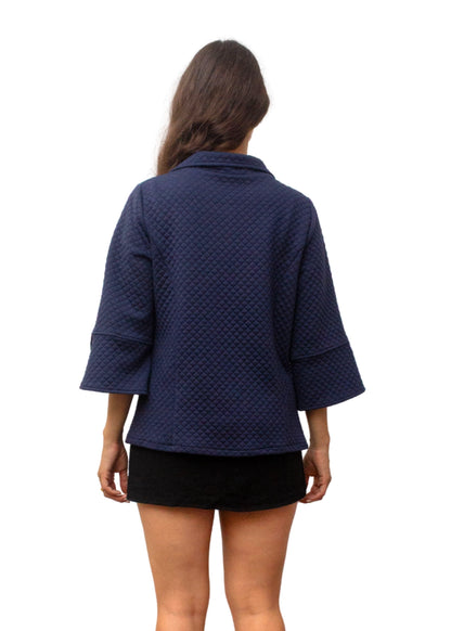 2250-10: Soft navy polyester cotton jacket.