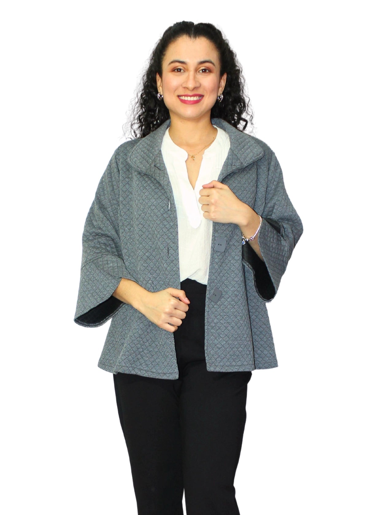 2250-3: Soft gray polyester cotton jacket.