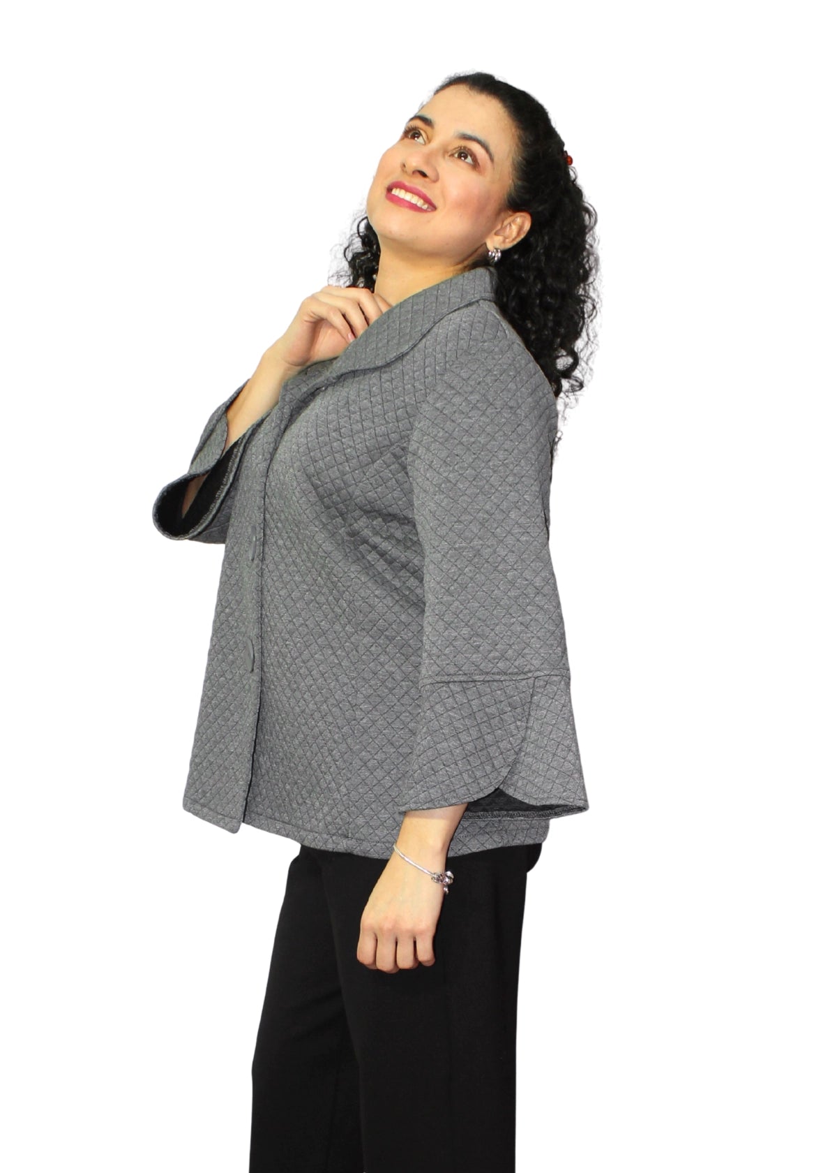 2250-3: Soft gray polyester cotton jacket.