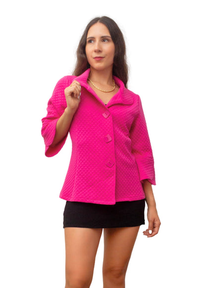 2250-9: Hot pink polyester cotton jacket.
