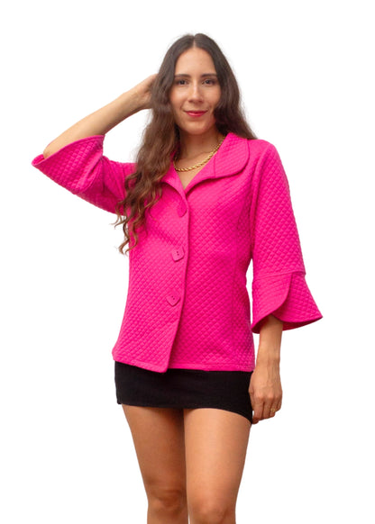 2250-9: Hot pink polyester cotton jacket.