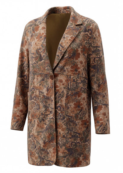 Patterned coat on a white background