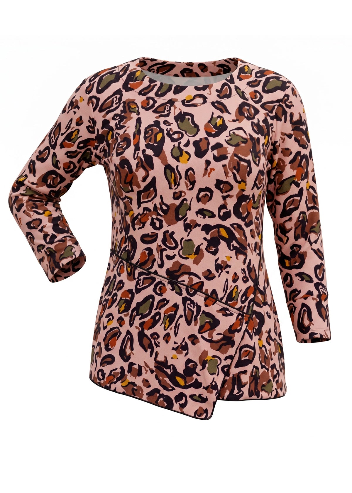 Leopard print dress on a white background