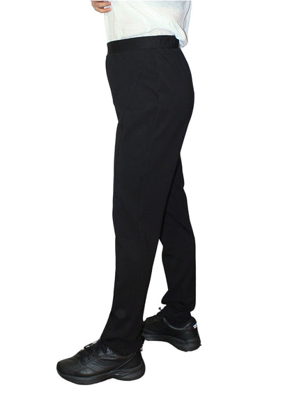 B1515-1: COTTON SPANDEX Black Stretch Slim Fit Pants (No Pockets)